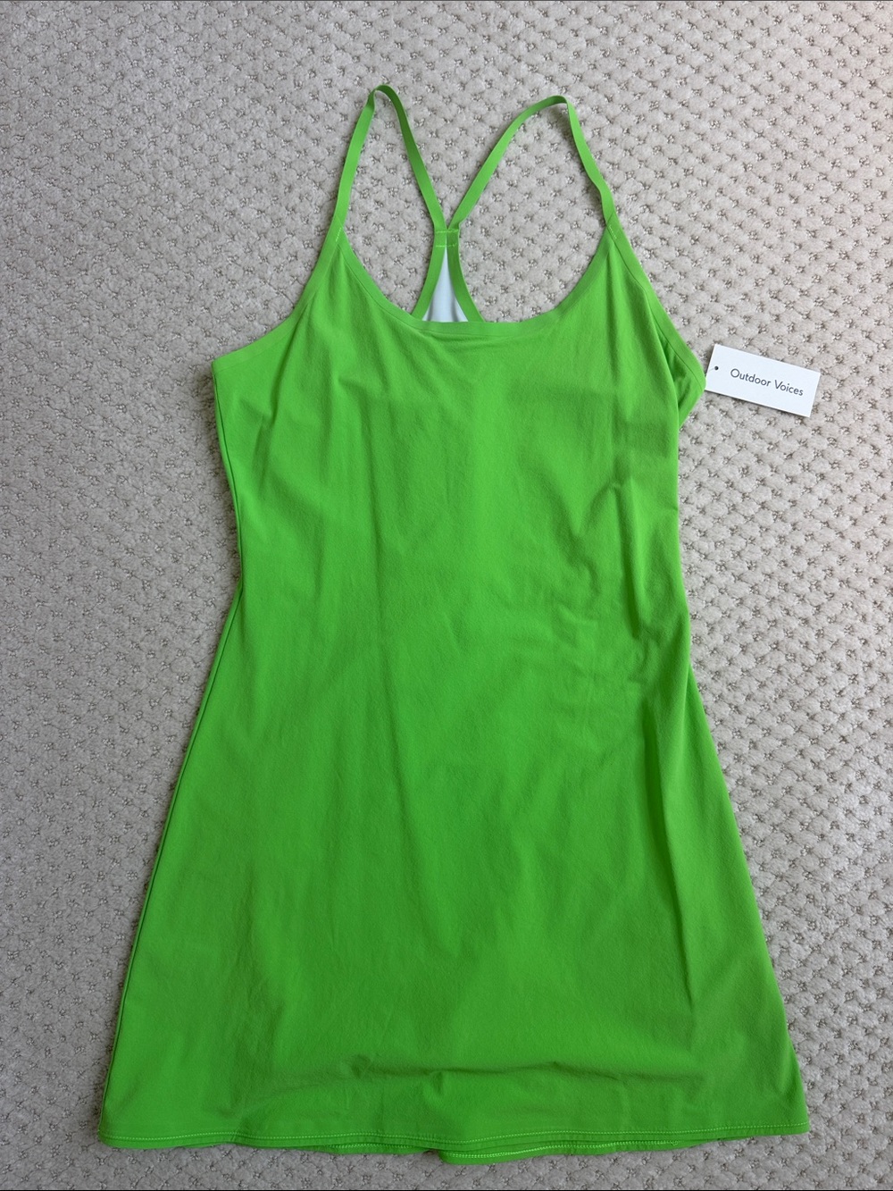 Outdoor Voices Neon Green Racerback Active Dress - Picture 1 of 4